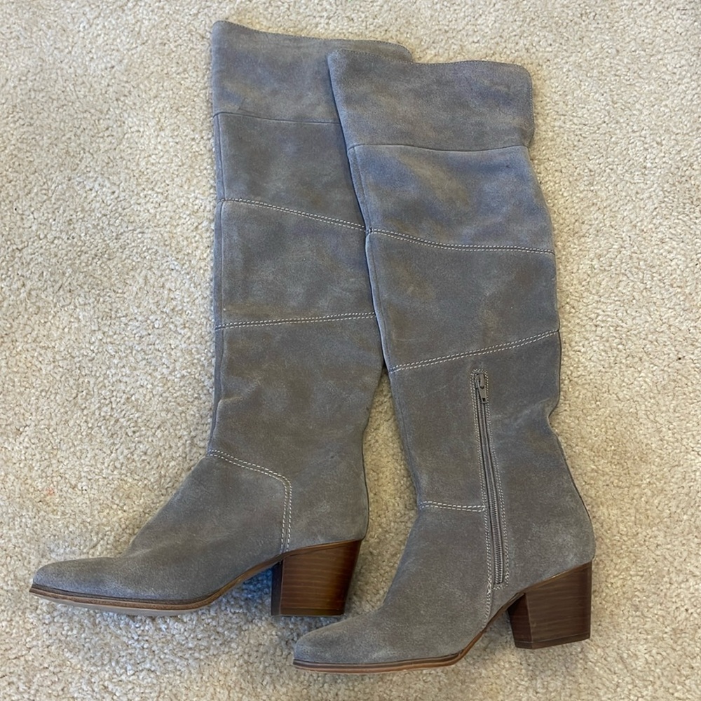 Sole Society Gray Suede Melbourne Over the Knee Boots size 8